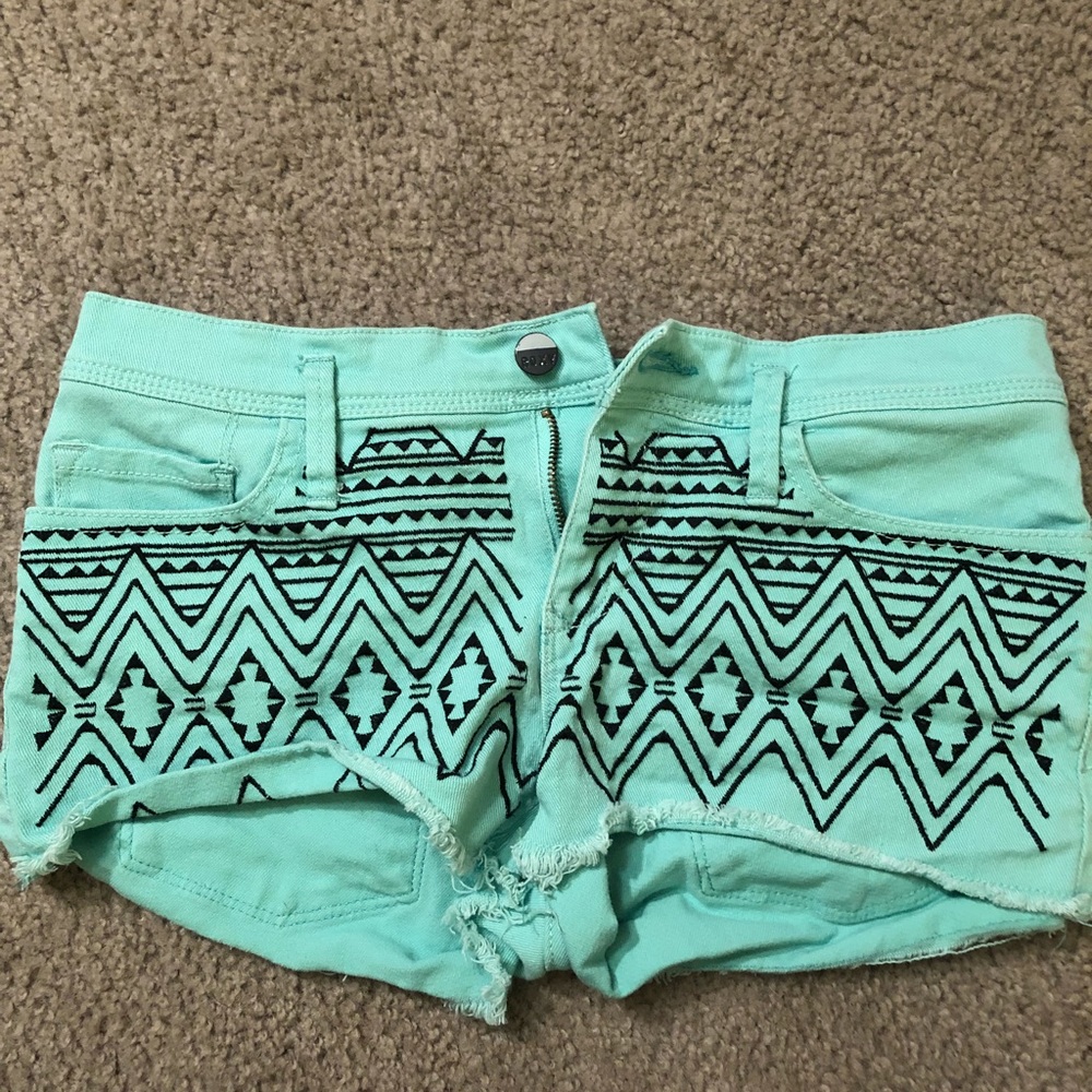Foxy green shorts